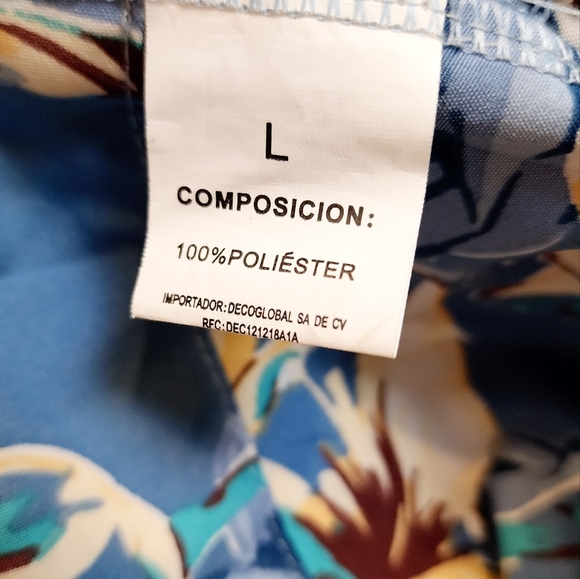 Coco Moda Floral Blue Ruffle Cropped Top - Picture 8 of 9